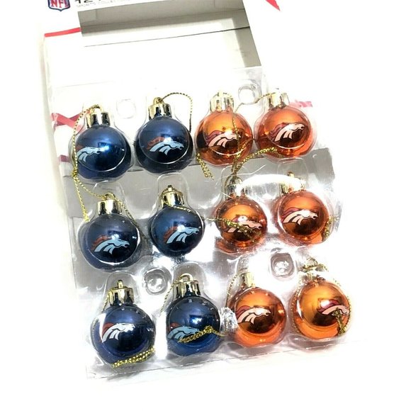 NFL Denver Broncos Mini Christmas Ornaments 3-12pk - Picture 3 of 5